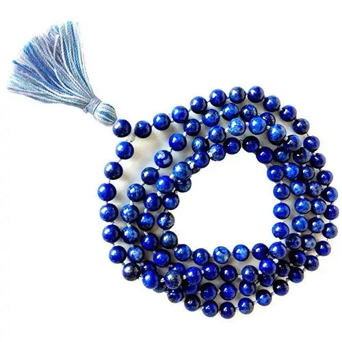 108 Bead Mala Meditation Bracelet / Necklace Prayer Beads- Lapis