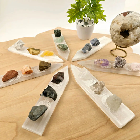 Selenite Moon Charging Plate