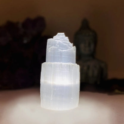 Mini Selenite Tower Lamp